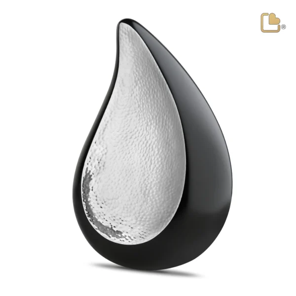 TearDrop™ - Black & Hammered Silver