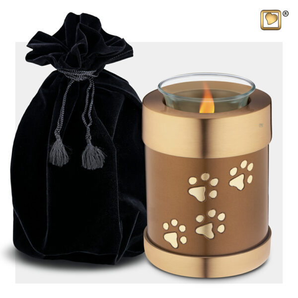 Pet Tealight Urn - Bronze - Afbeelding 4